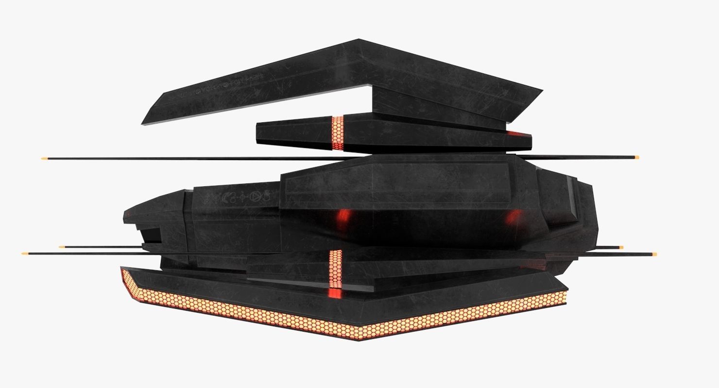 Alien Fighter Low-poly 3D model_12