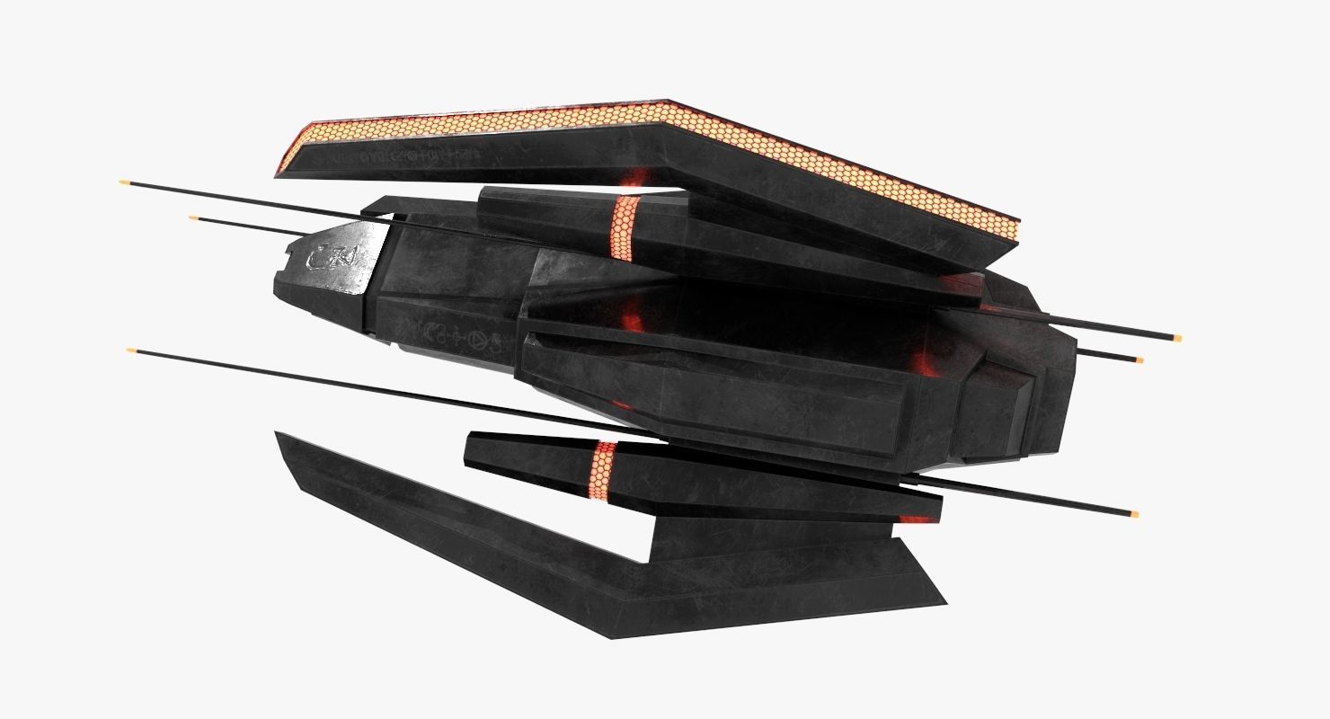 Alien Fighter Low-poly 3D model_6