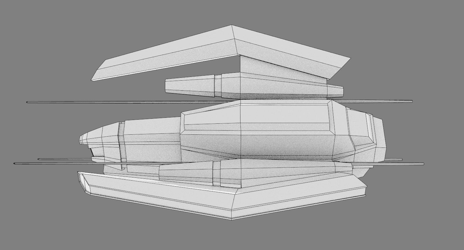 Alien Fighter Low-poly 3D model_23