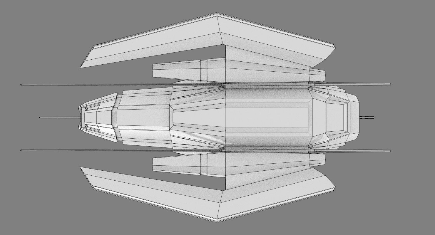 Alien Fighter Low-poly 3D model_24