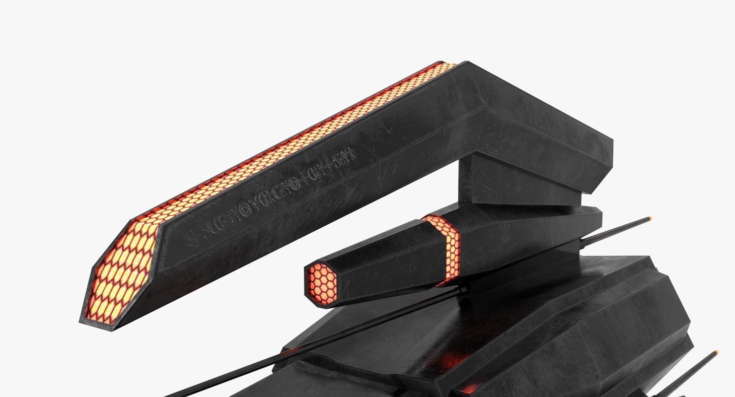 Alien Fighter Low-poly 3D model_7