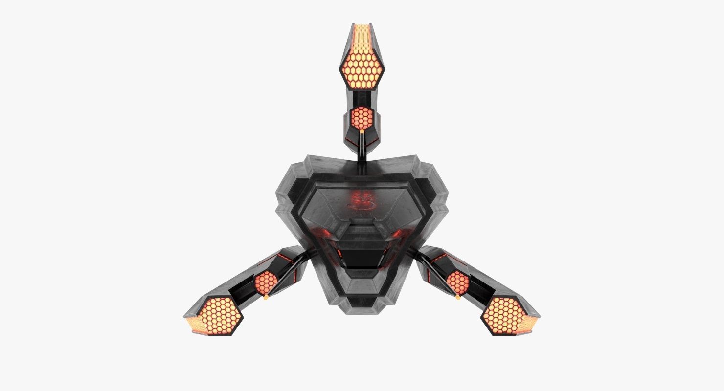Alien Fighter Low-poly 3D model_10