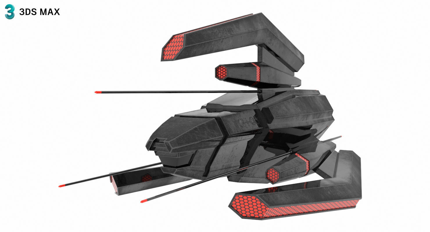 Alien Fighter Low-poly 3D model_28
