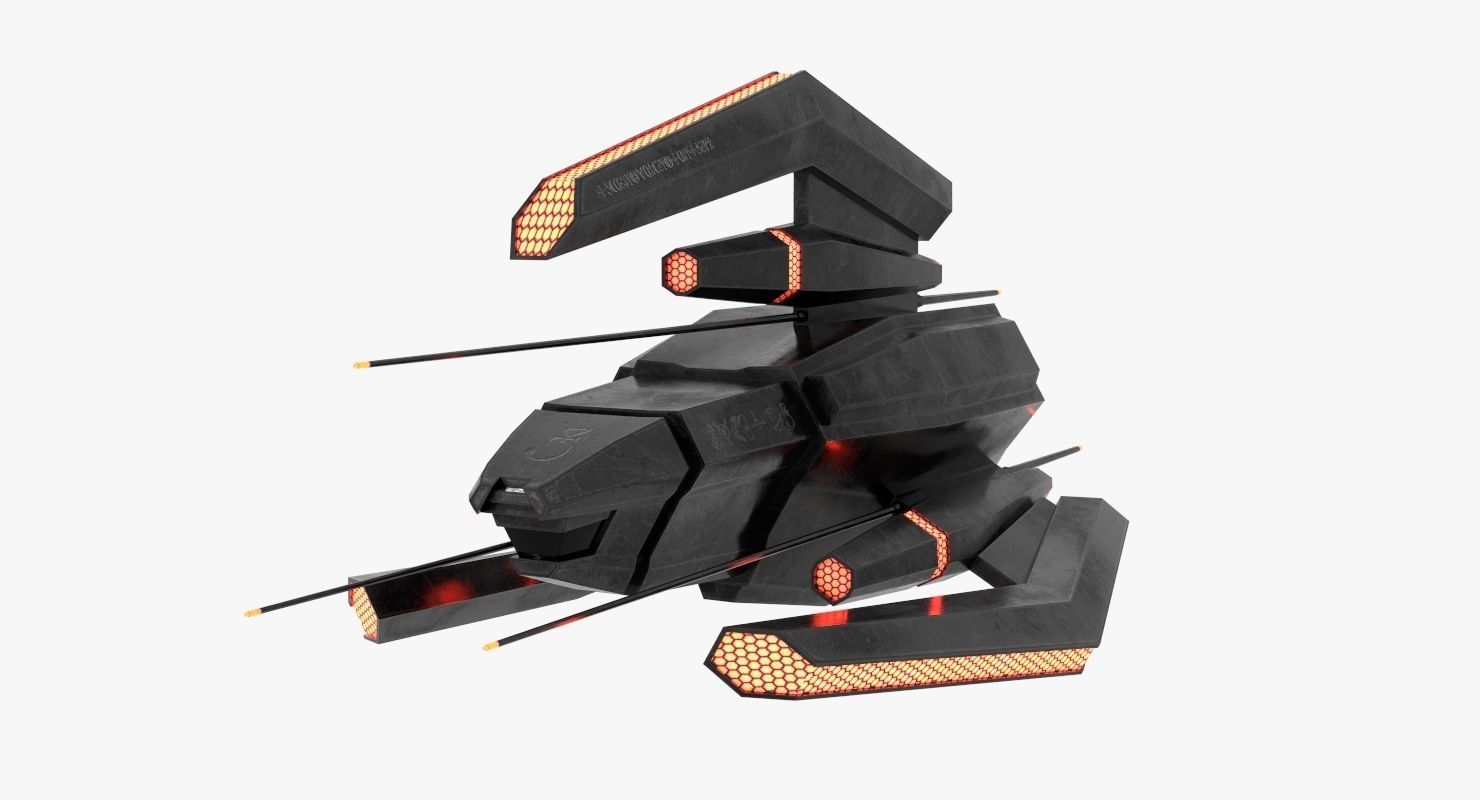 Alien Fighter Low-poly 3D model_3