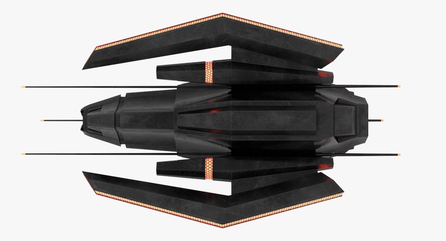 Alien Fighter Low-poly 3D model_13