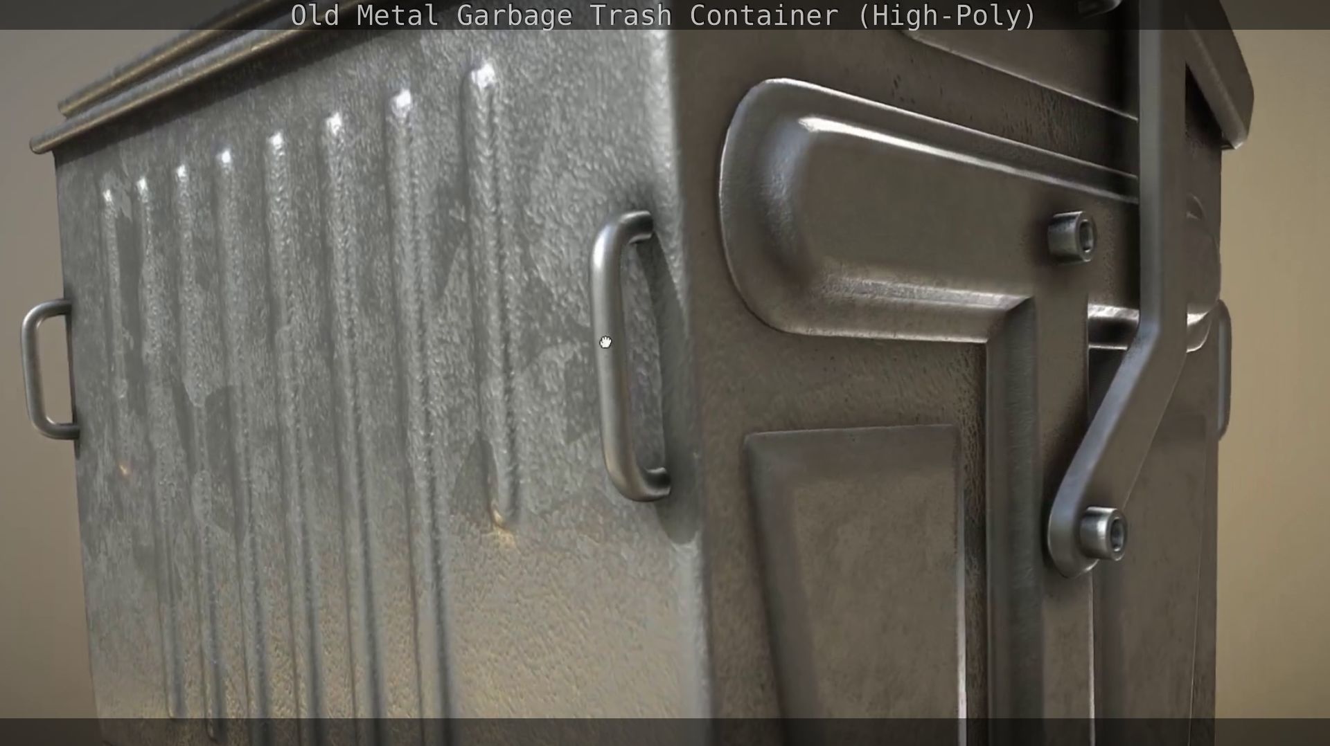 Old Metal Garbage Trash Container High-Poly 3D model_28