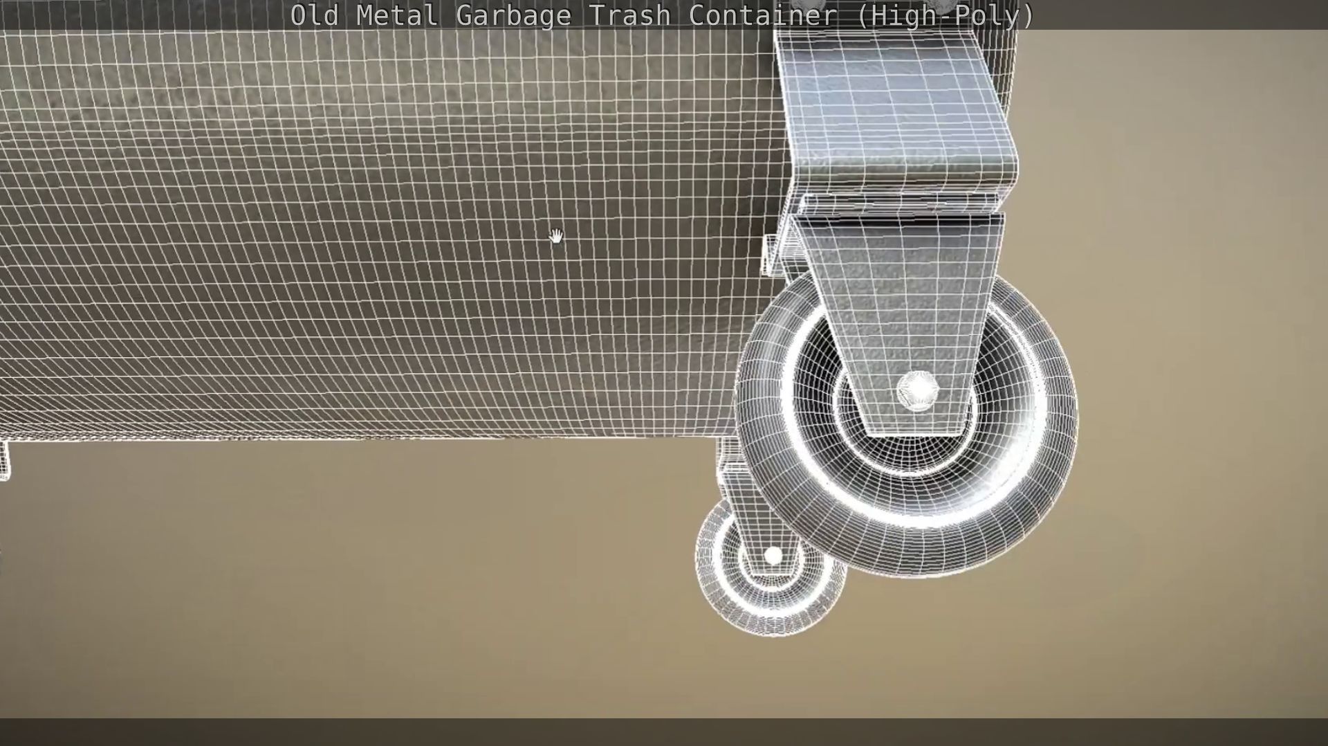 Old Metal Garbage Trash Container High-Poly 3D model_91