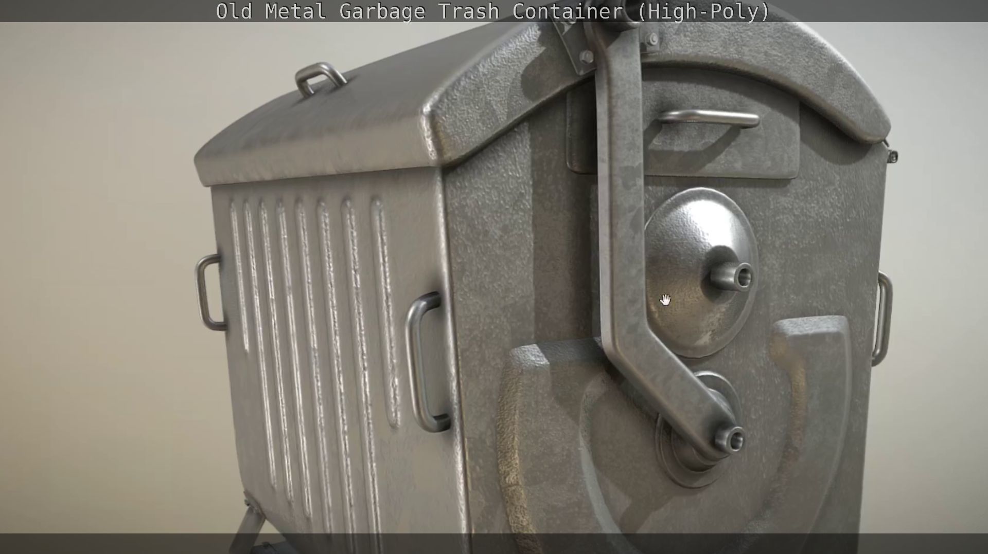 Old Metal Garbage Trash Container High-Poly 3D model_48