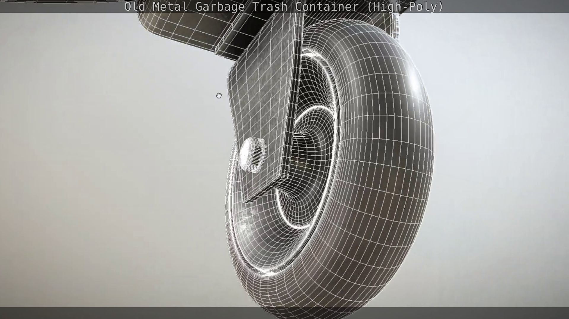 Old Metal Garbage Trash Container High-Poly 3D model_85