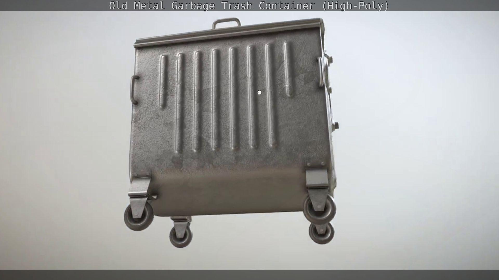 Old Metal Garbage Trash Container High-Poly 3D model_20