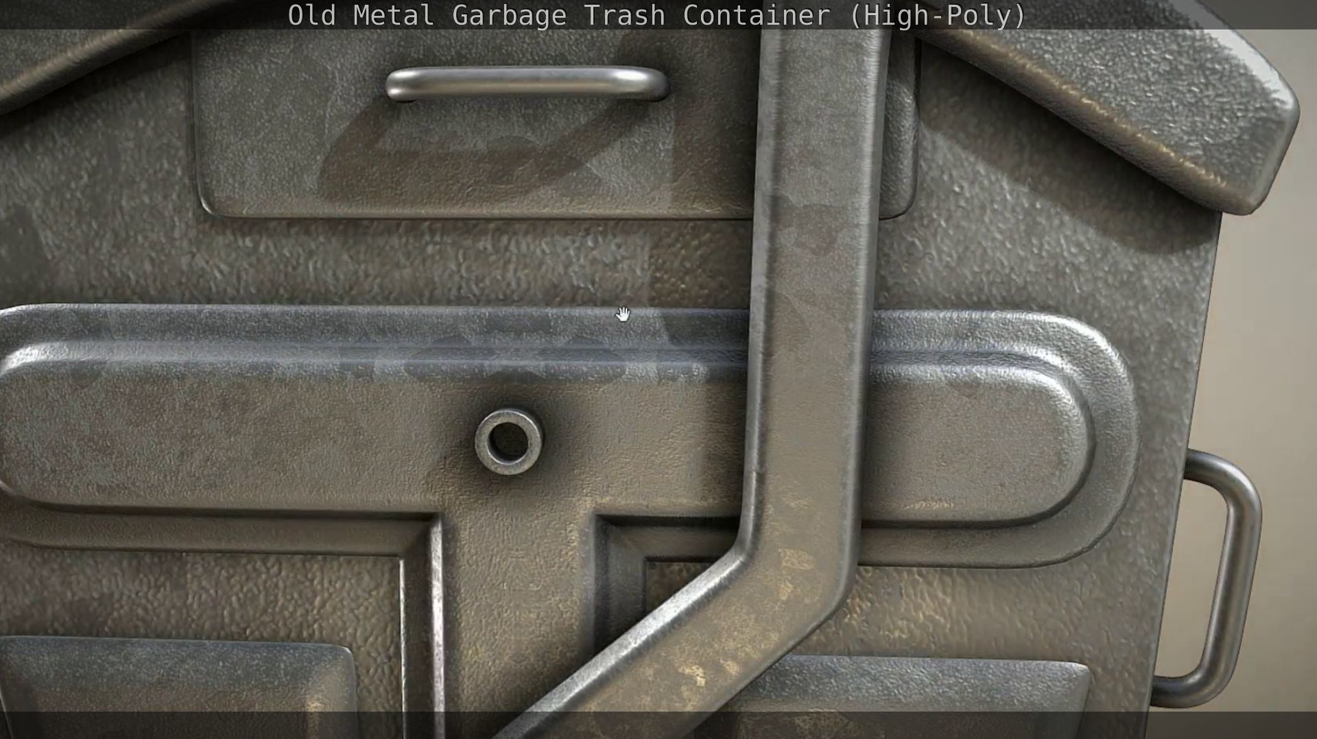 Old Metal Garbage Trash Container High-Poly 3D model_35