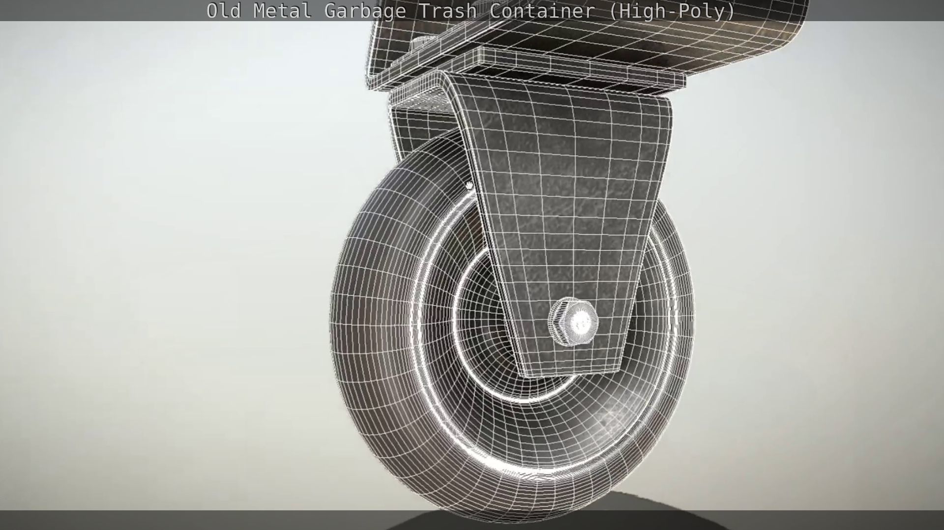 Old Metal Garbage Trash Container High-Poly 3D model_83