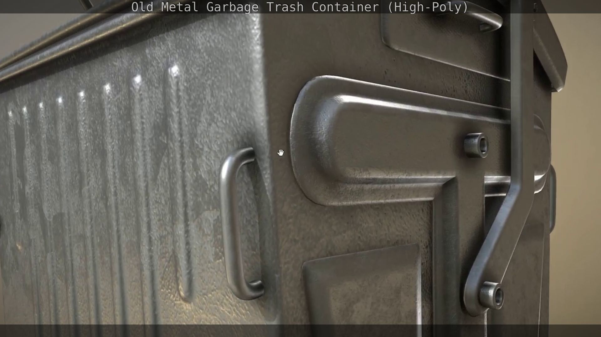 Old Metal Garbage Trash Container High-Poly 3D model_29