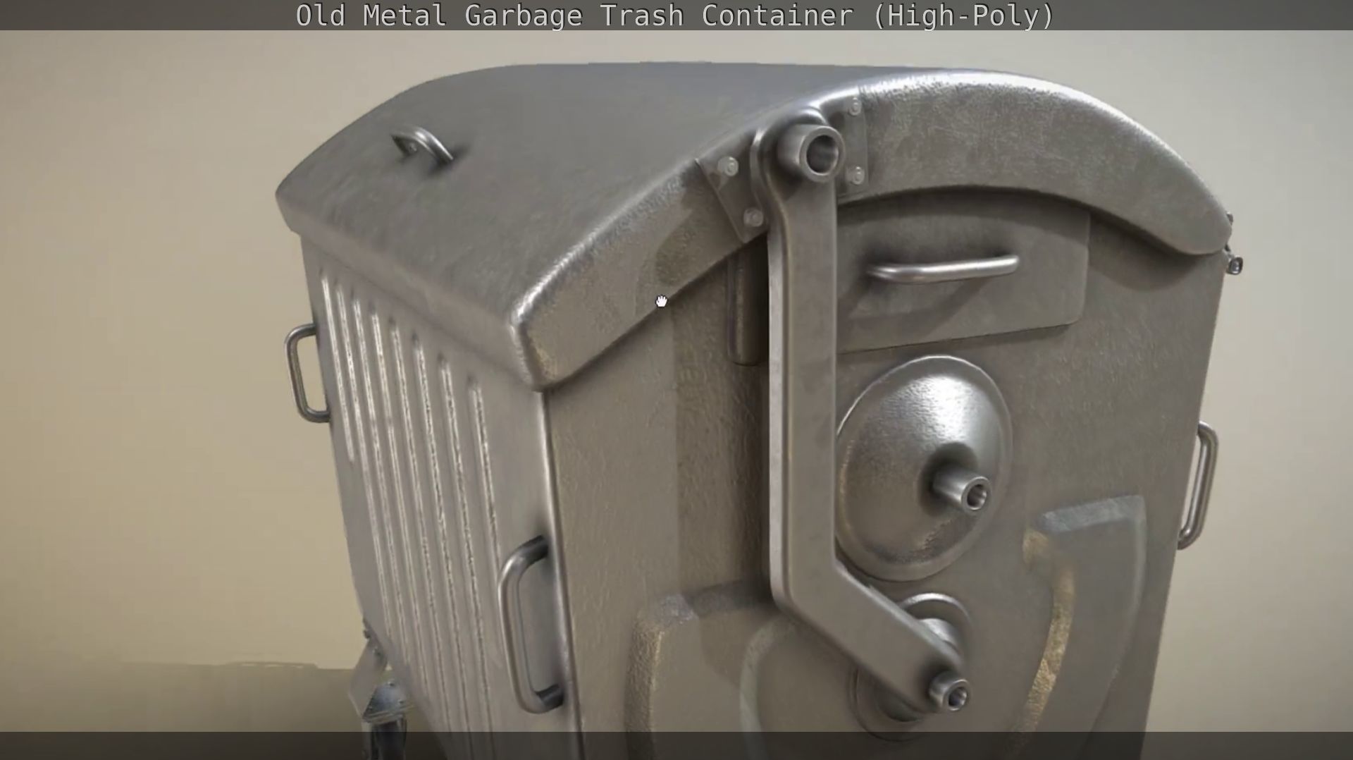 Old Metal Garbage Trash Container High-Poly 3D model_47