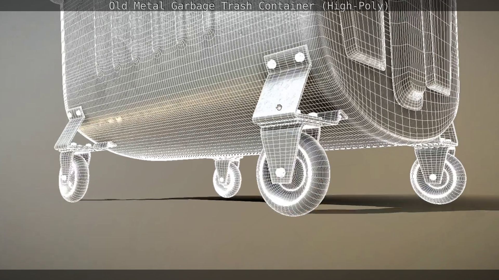 Old Metal Garbage Trash Container High-Poly 3D model_71