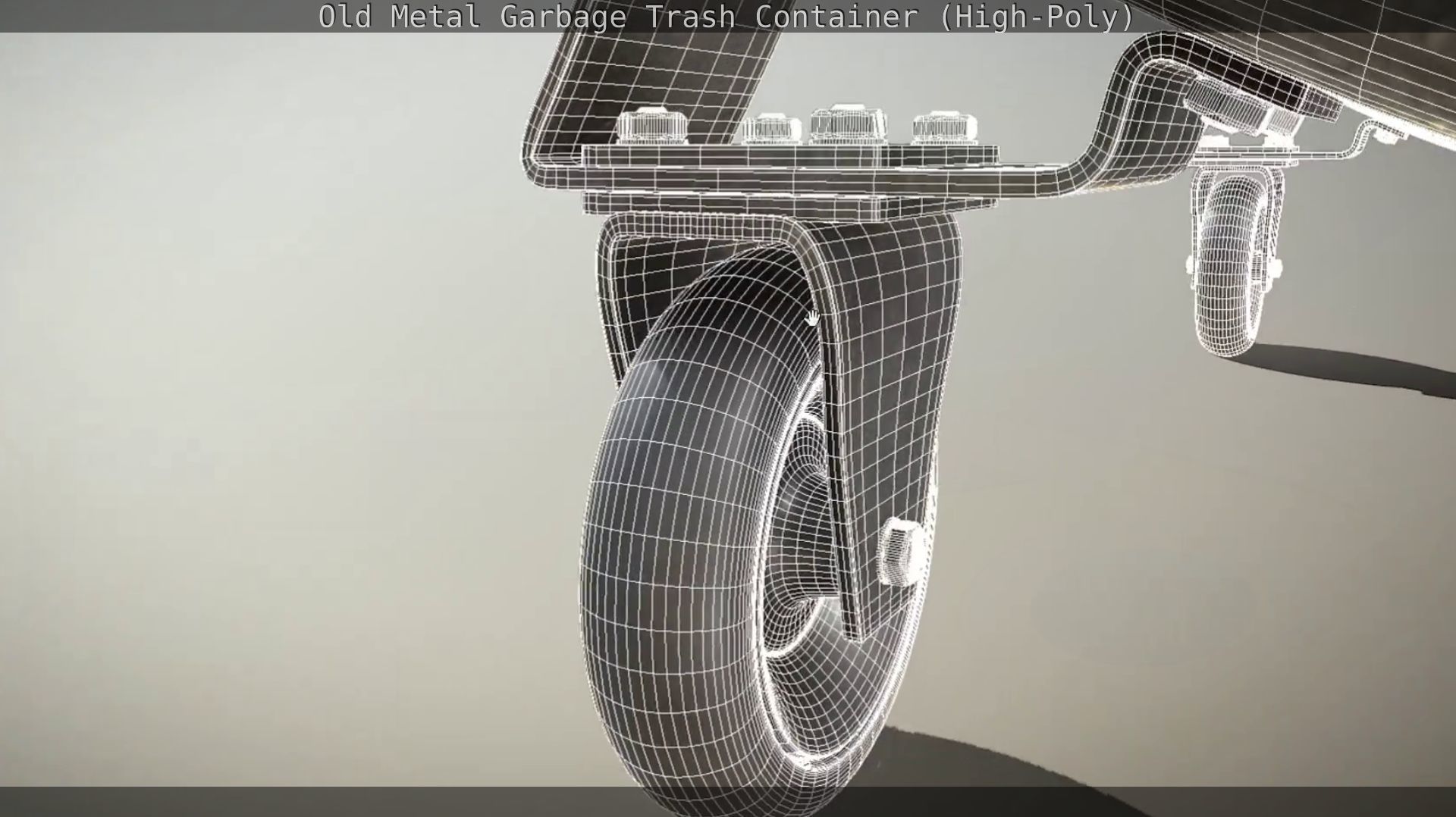 Old Metal Garbage Trash Container High-Poly 3D model_82