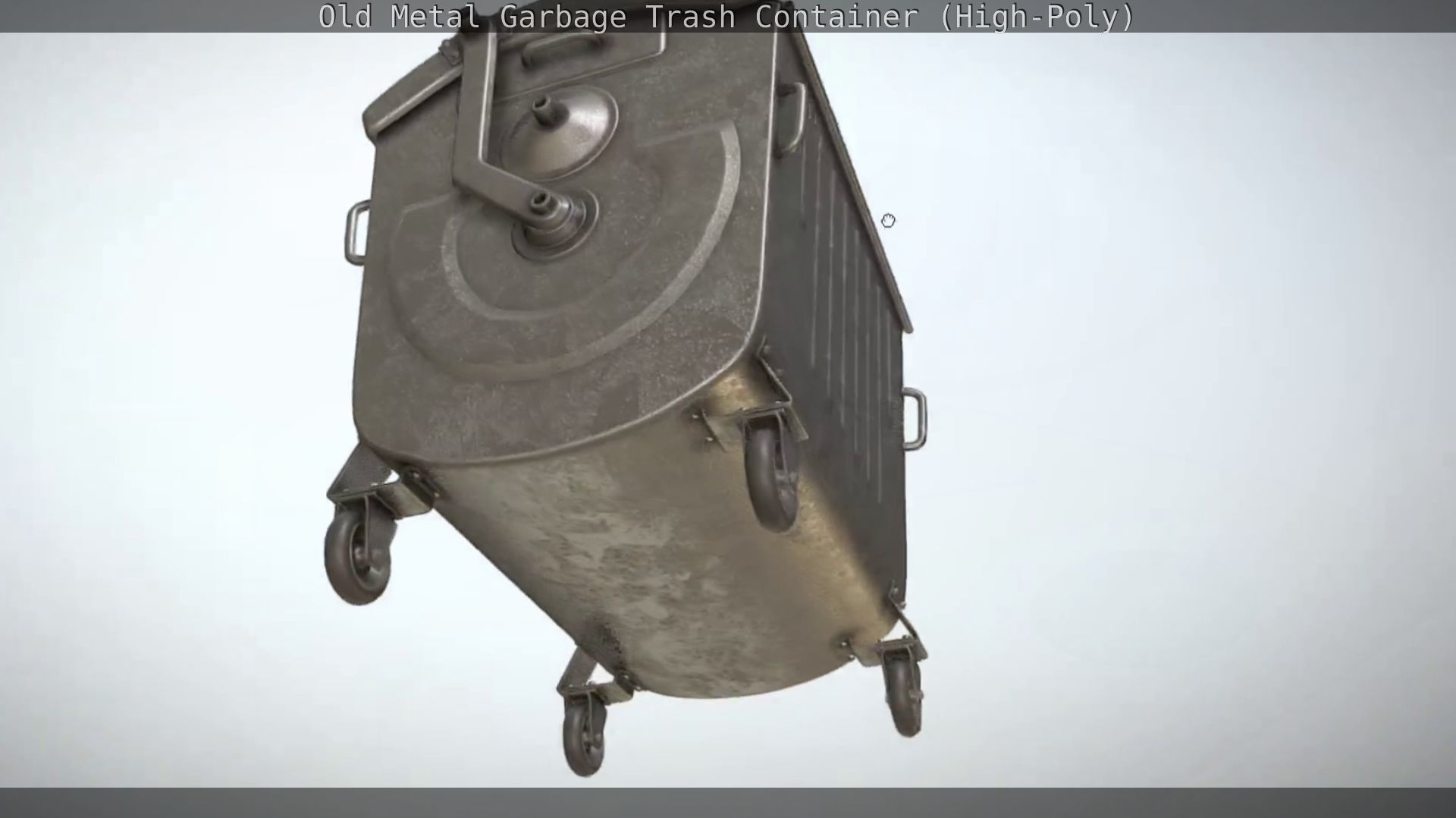 Old Metal Garbage Trash Container High-Poly 3D model_18