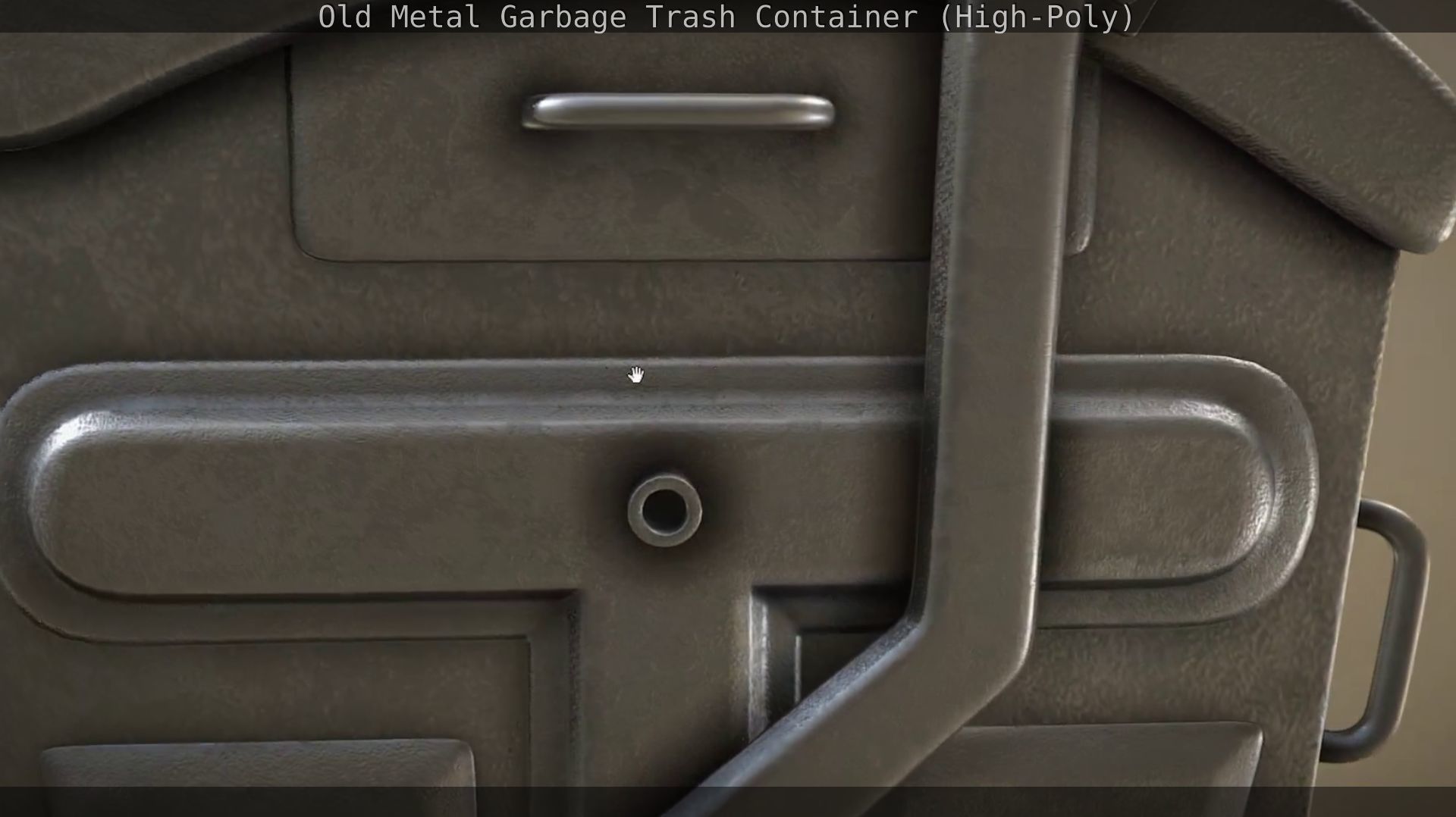Old Metal Garbage Trash Container High-Poly 3D model_31
