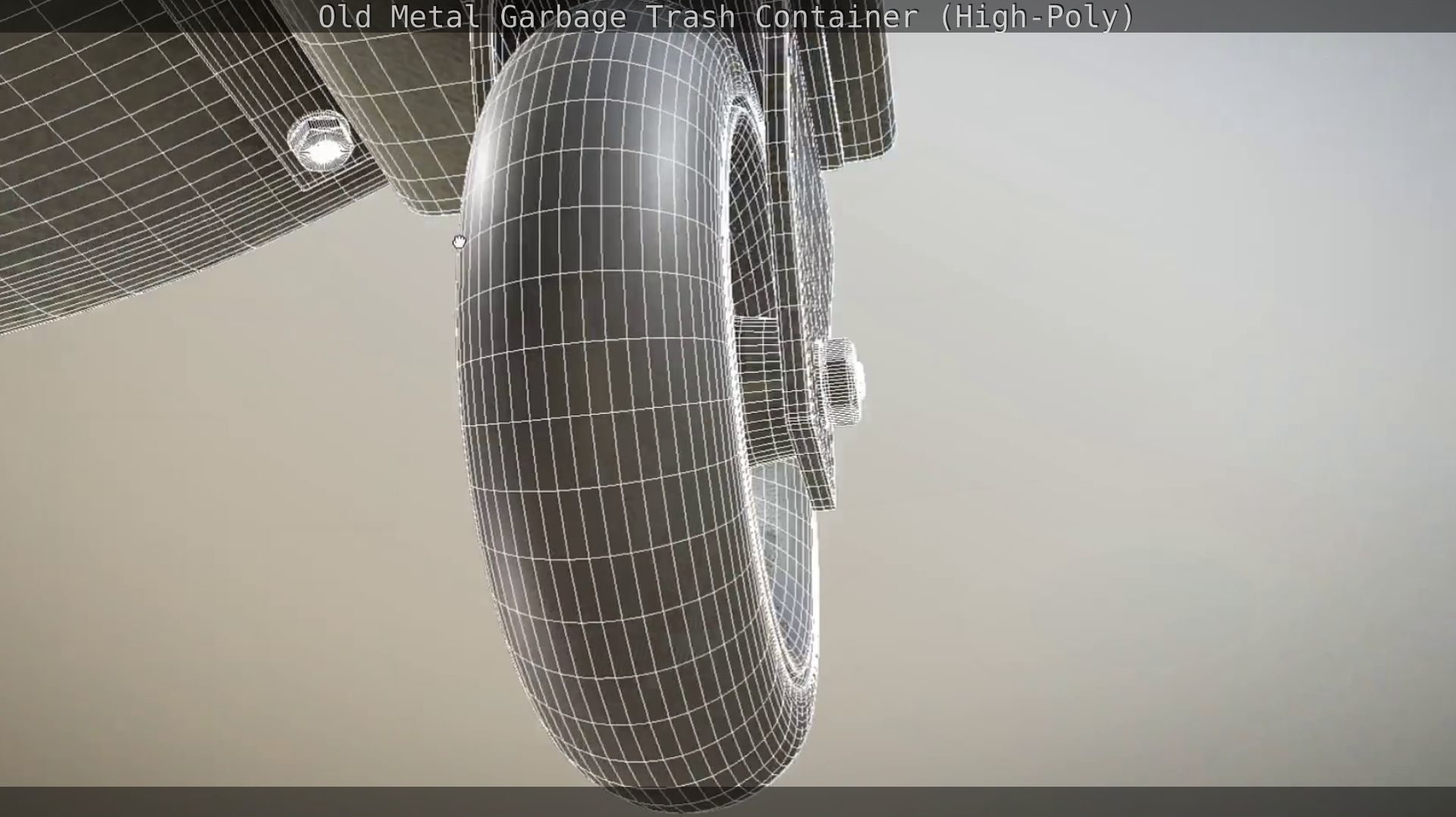 Old Metal Garbage Trash Container High-Poly 3D model_86