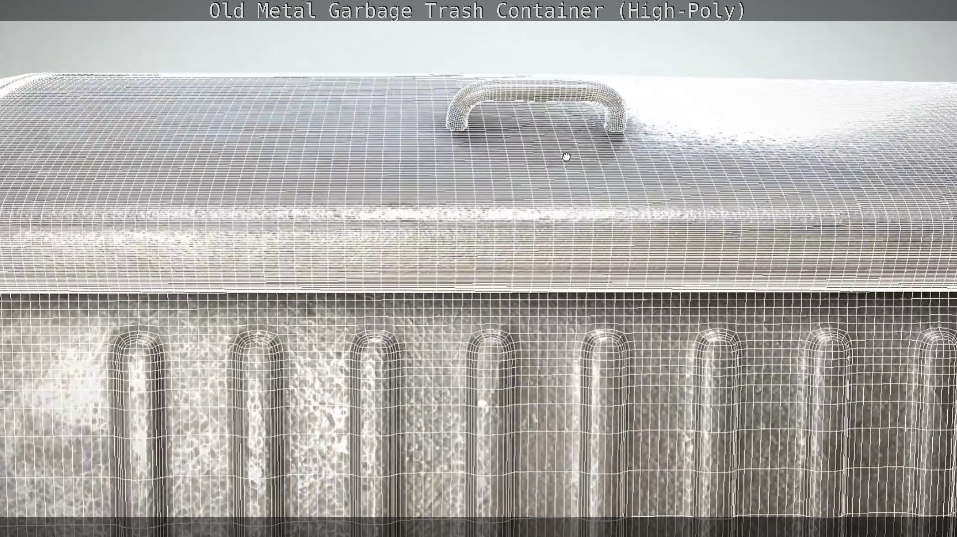 Old Metal Garbage Trash Container High-Poly 3D model_62