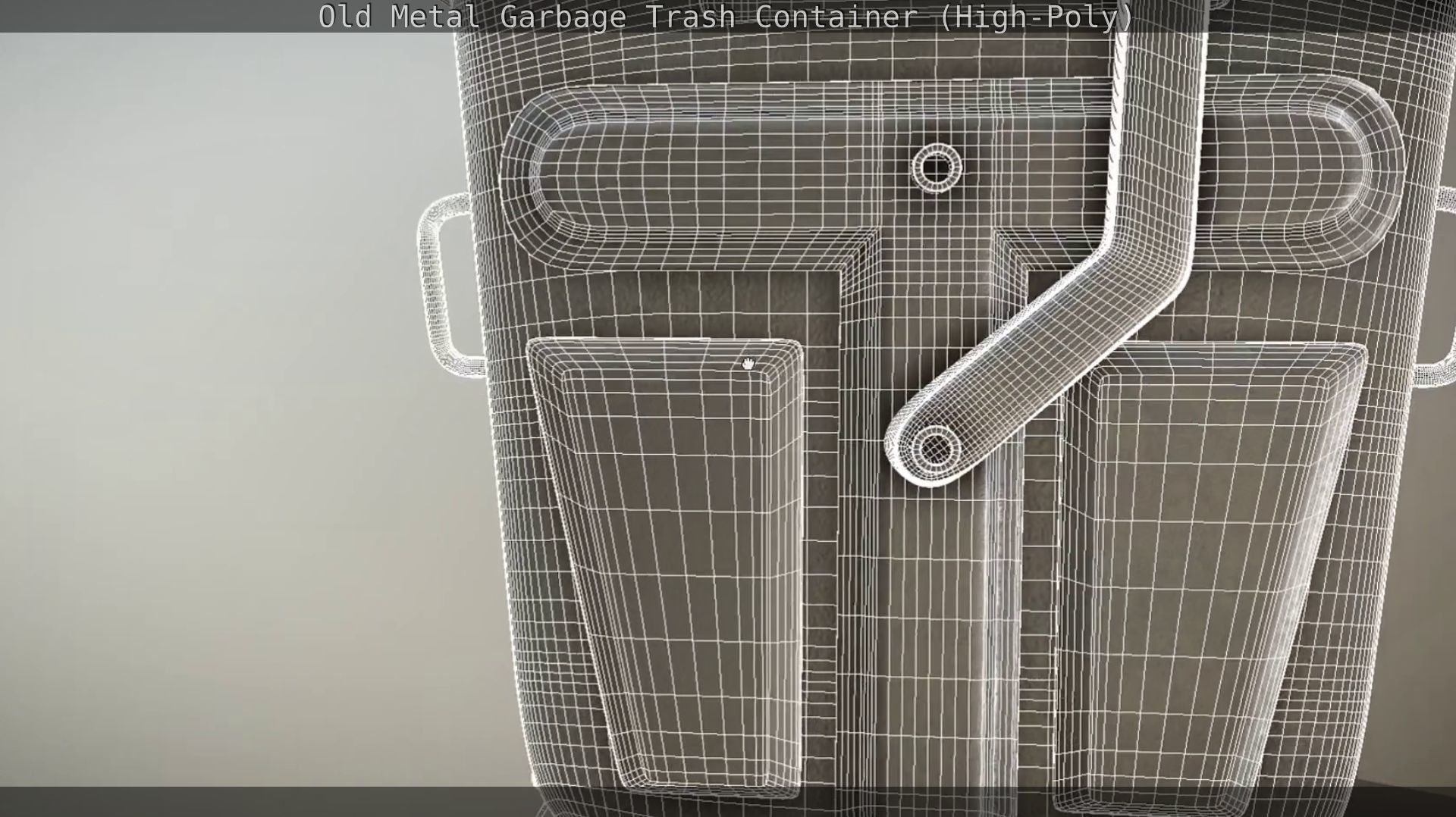 Old Metal Garbage Trash Container High-Poly 3D model_68