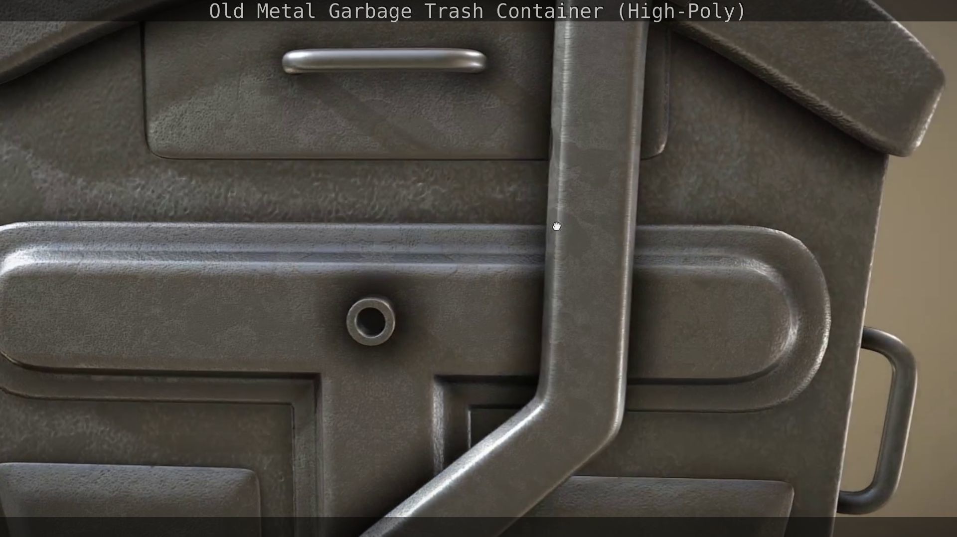 Old Metal Garbage Trash Container High-Poly 3D model_32