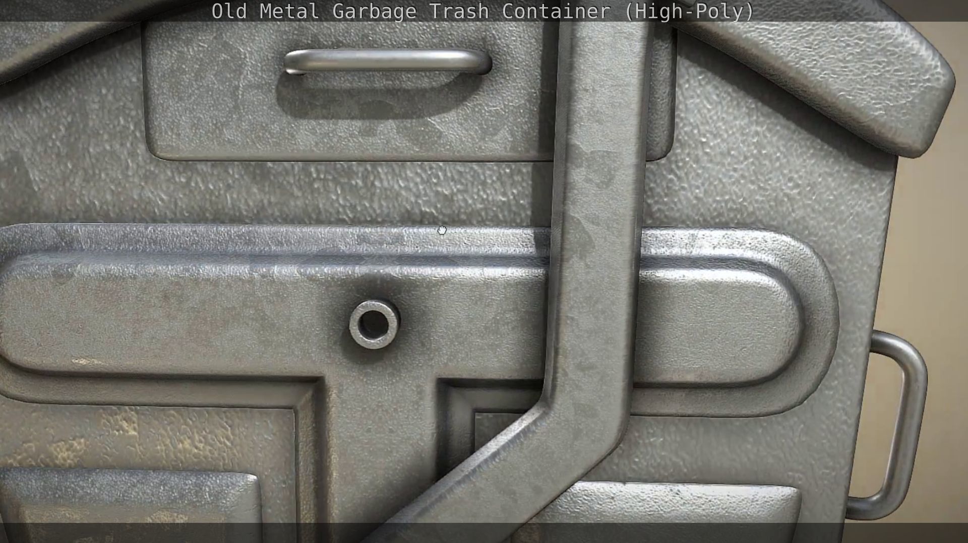 Old Metal Garbage Trash Container High-Poly 3D model_34