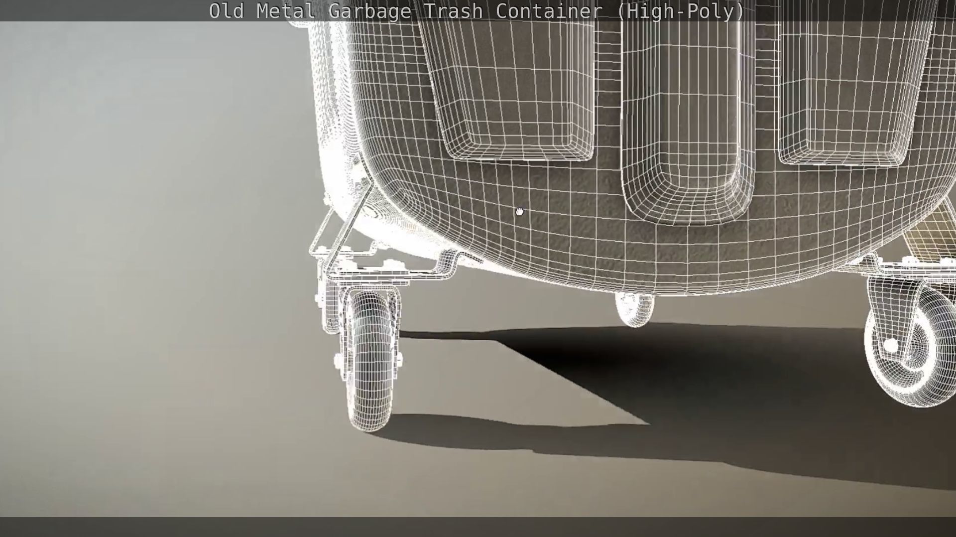 Old Metal Garbage Trash Container High-Poly 3D model_70