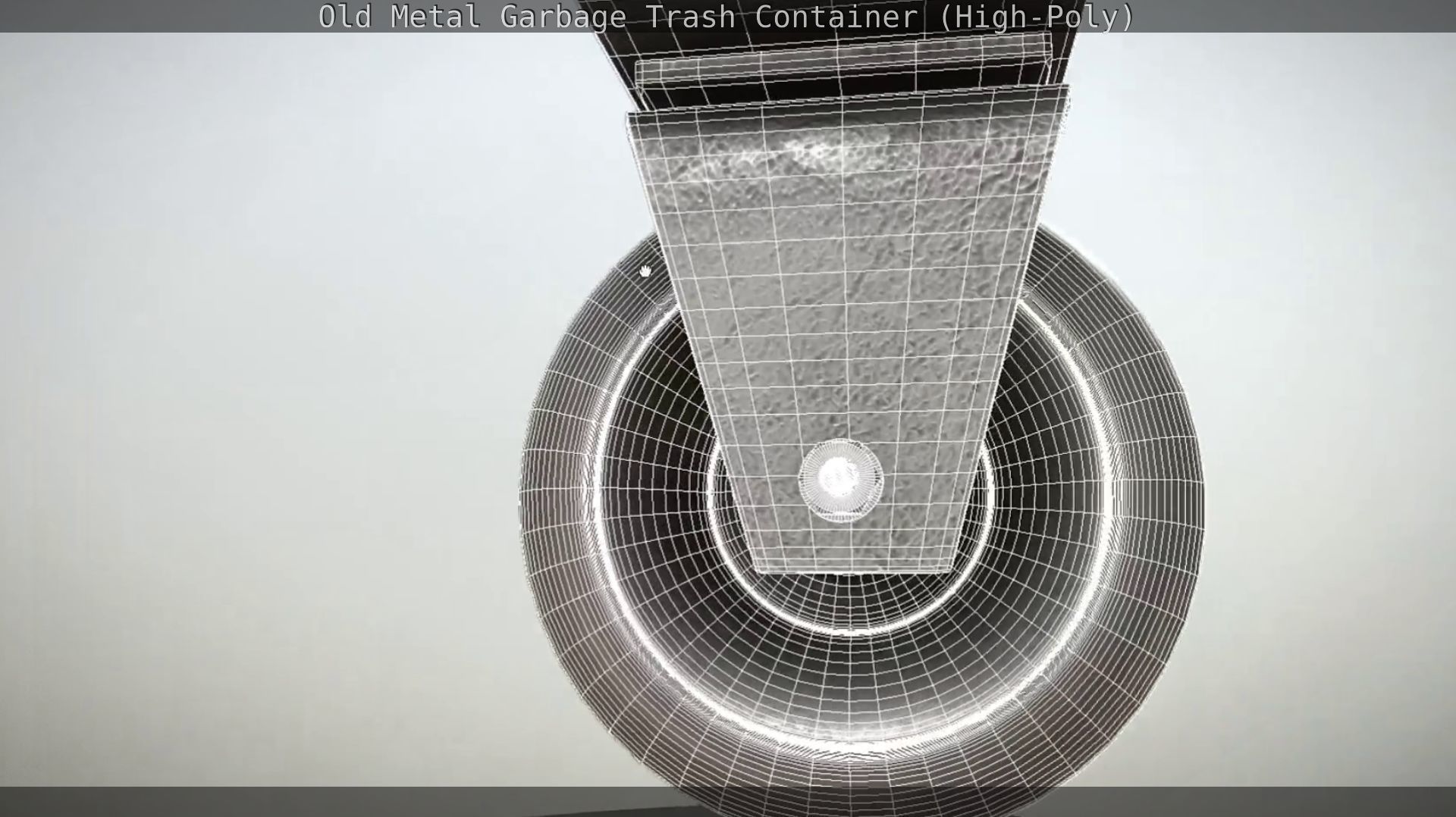 Old Metal Garbage Trash Container High-Poly 3D model_84