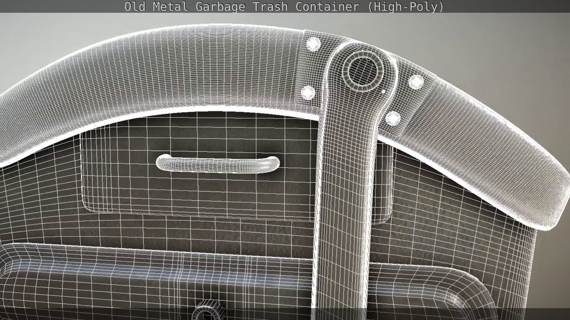 Old Metal Garbage Trash Container High-Poly 3D model_64