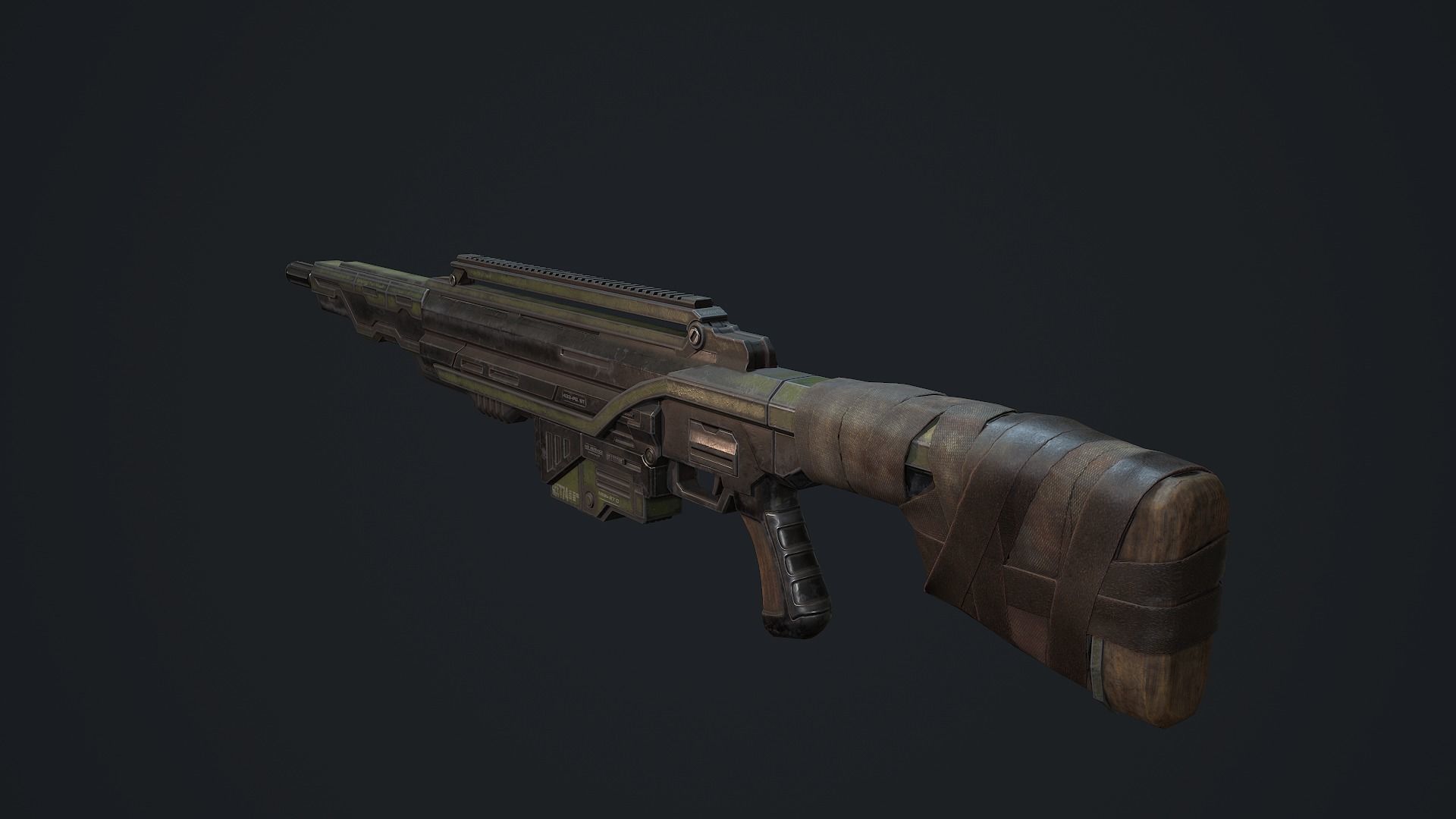 Whisp rifle Low-poly 3D model_6