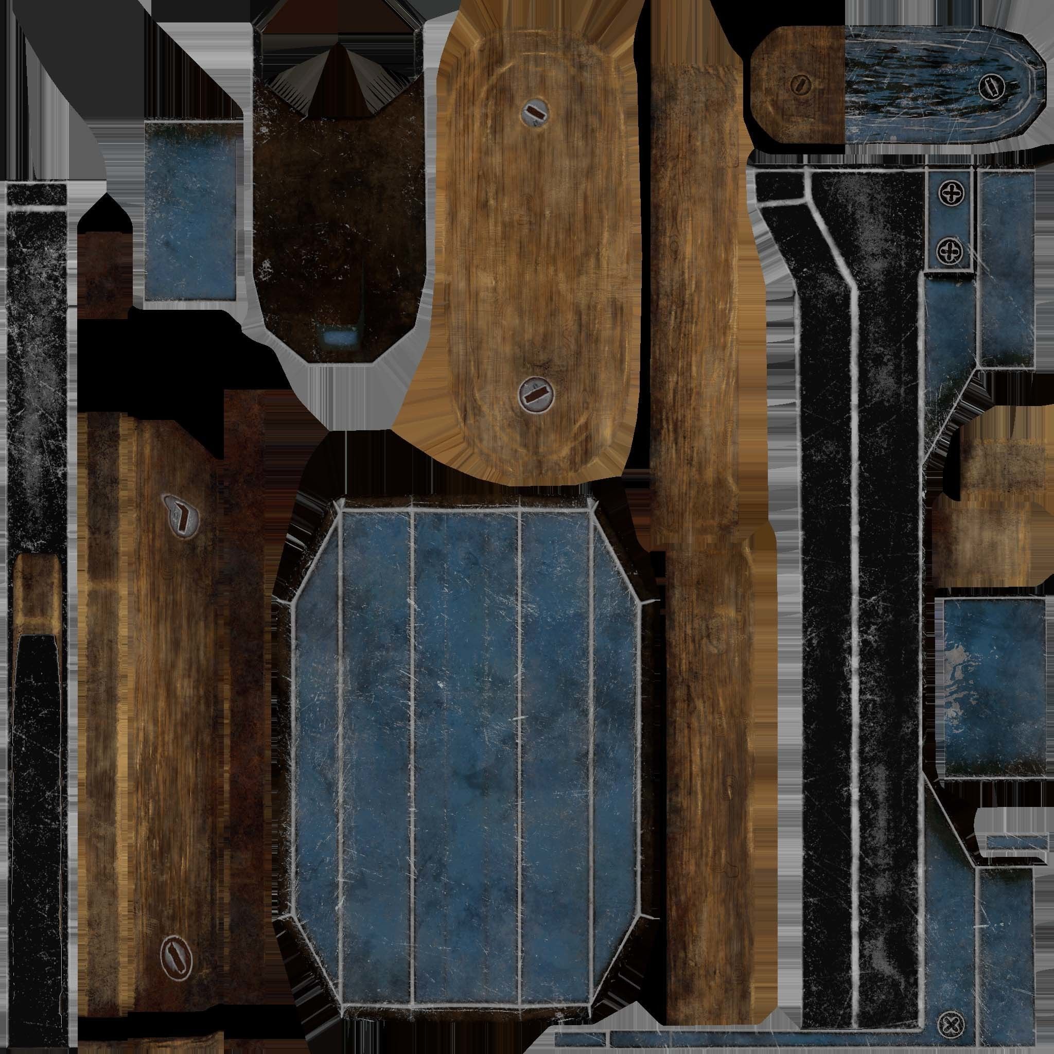 Whisp rifle Low-poly 3D model_10