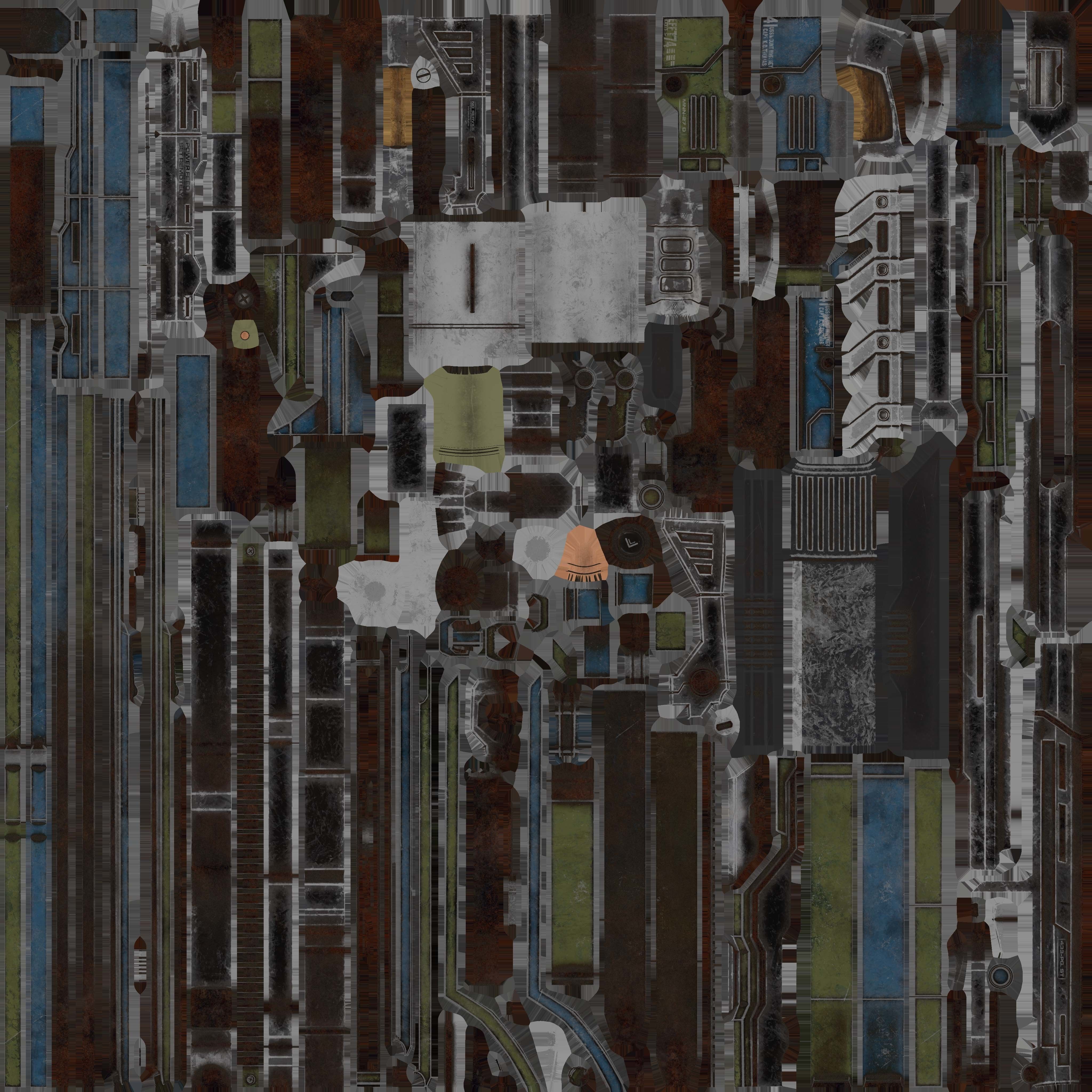 Whisp rifle Low-poly 3D model_9