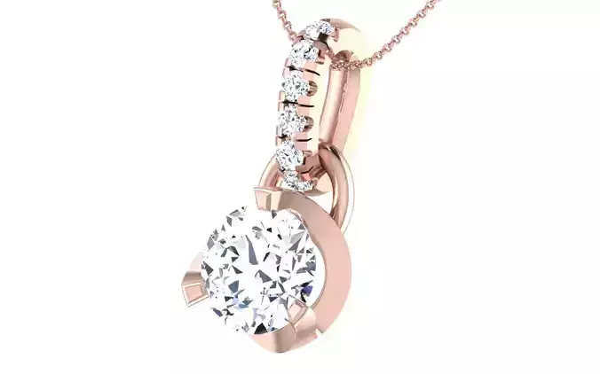 Solitaire pendant-earrings set 3dm stl render detail 3D print