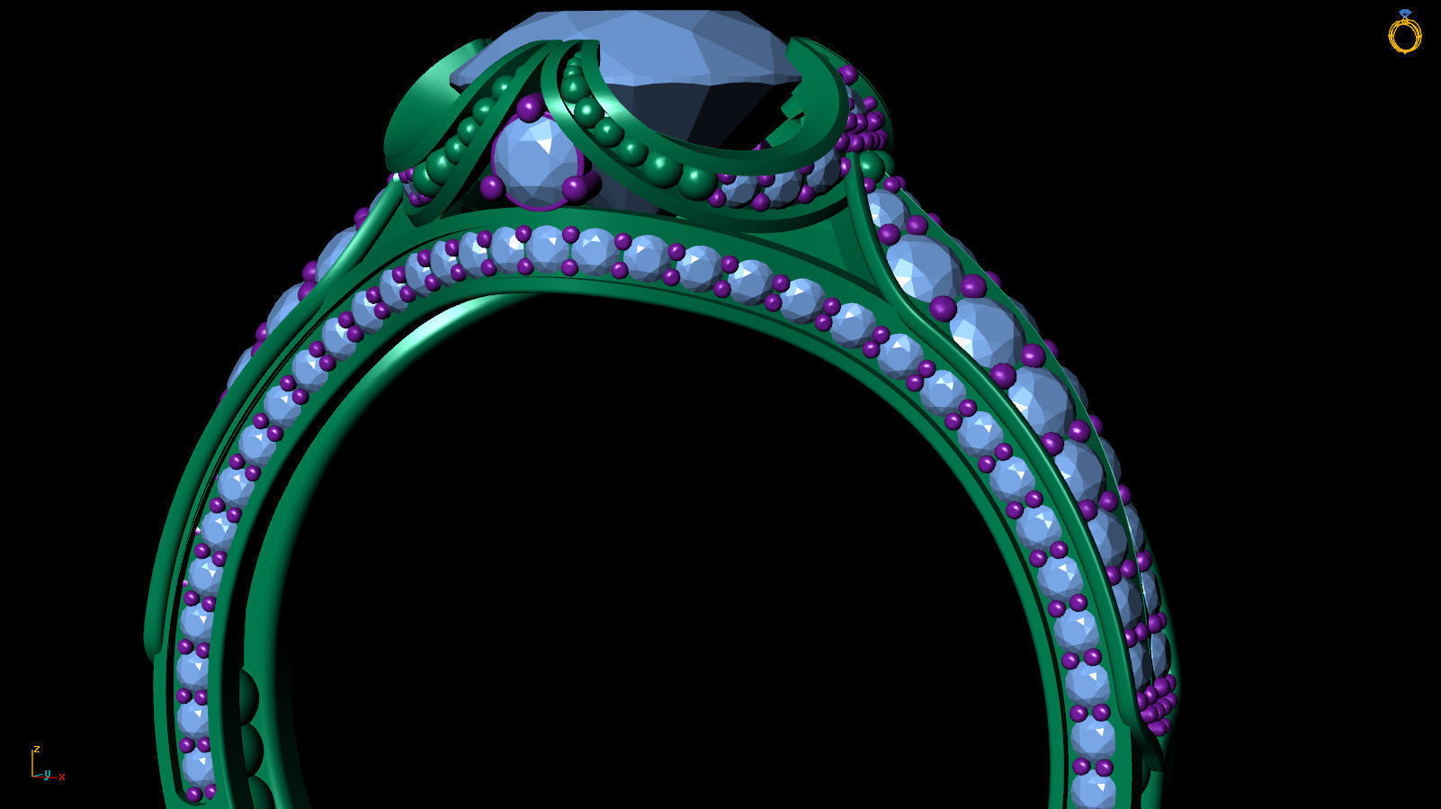 Ring R 0098 3D print model_6