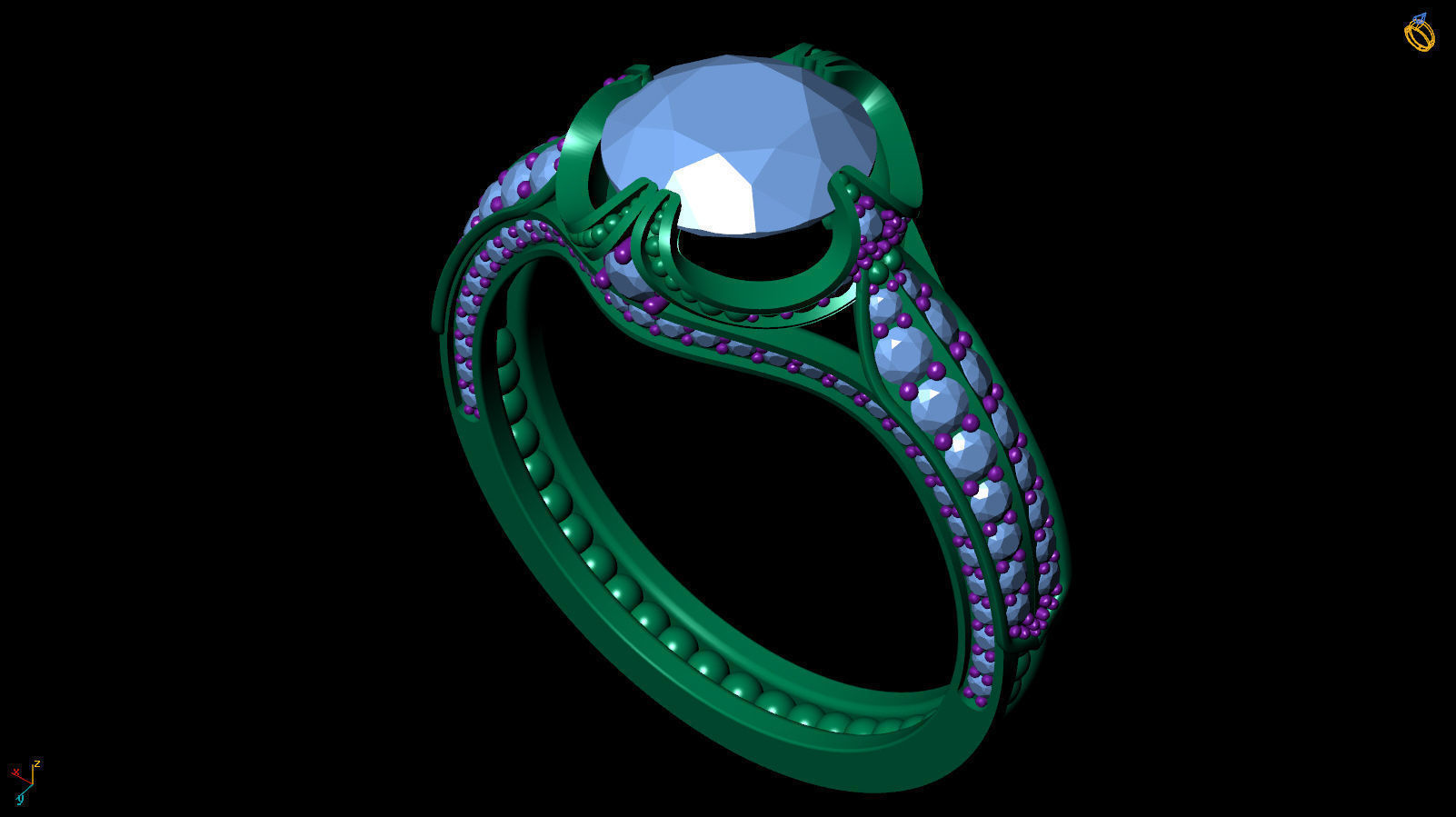 Ring R 0098 3D print model_14