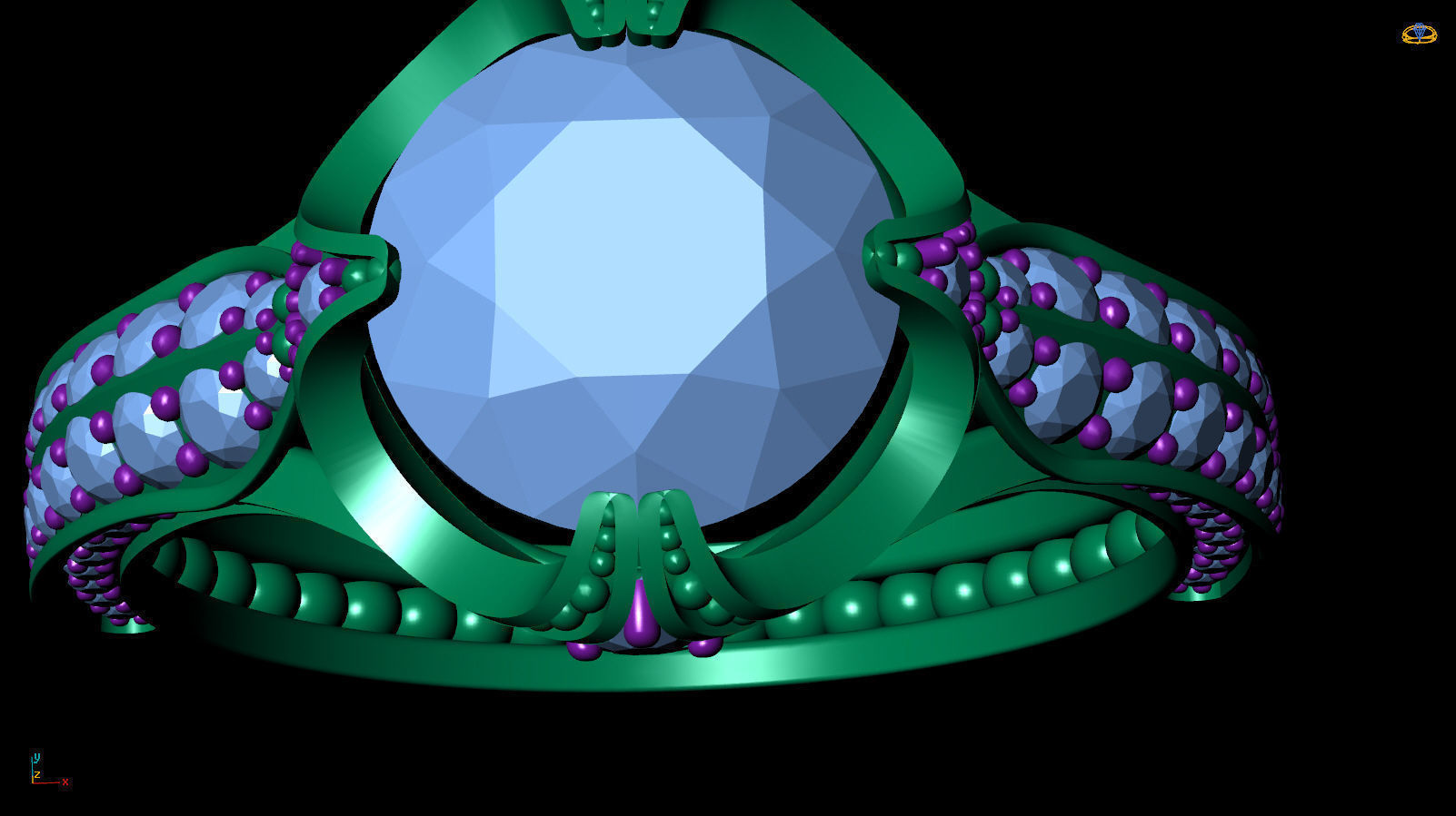 Ring R 0098 3D print model_7