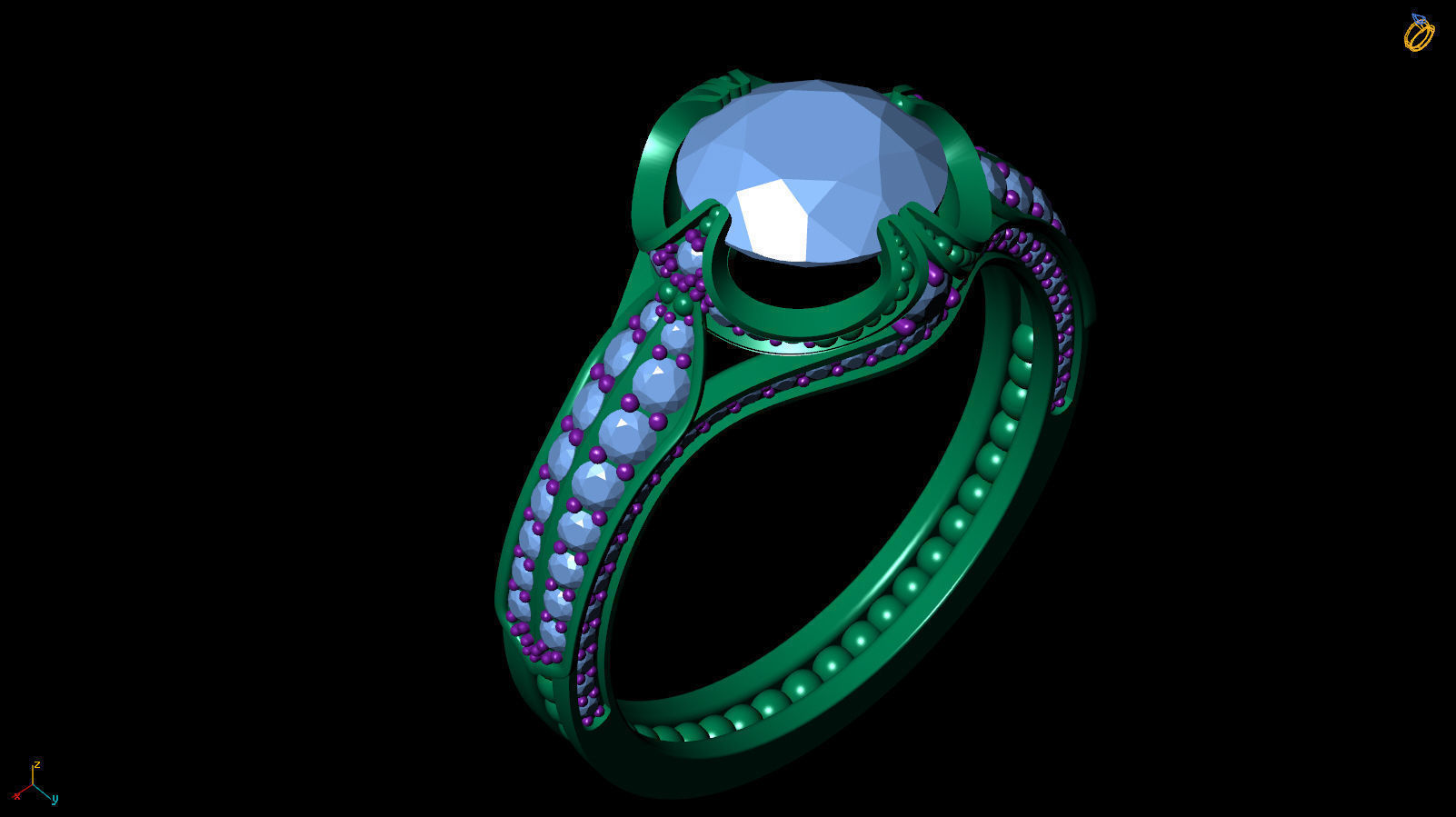Ring R 0098 3D print model_13