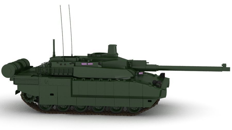 MBT Amx 56 leclerc 3D model_5