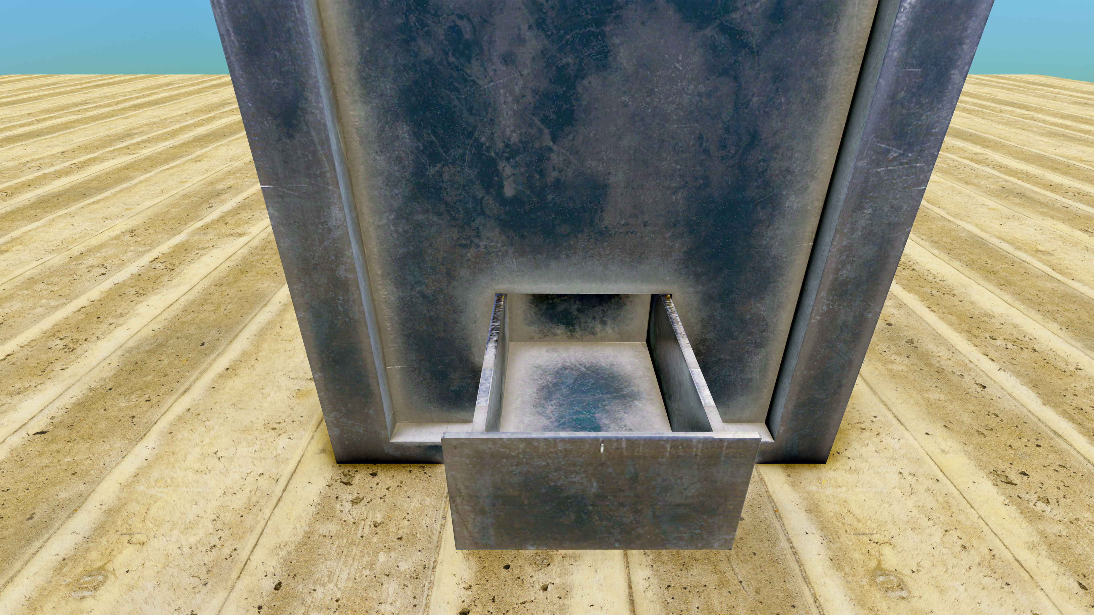 Prison Door Low-poly 3D model_10