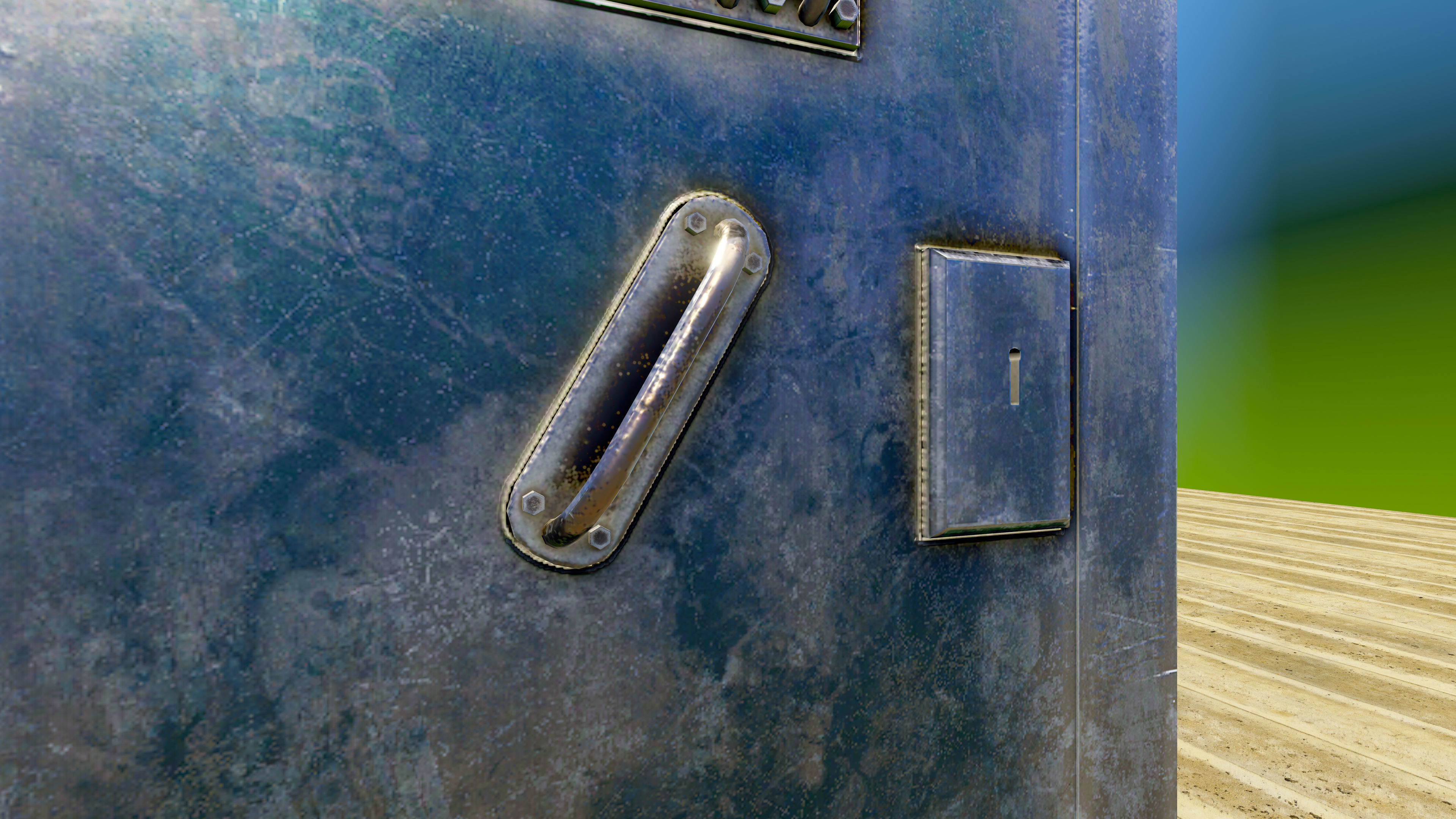 Prison Door Low-poly 3D model_3