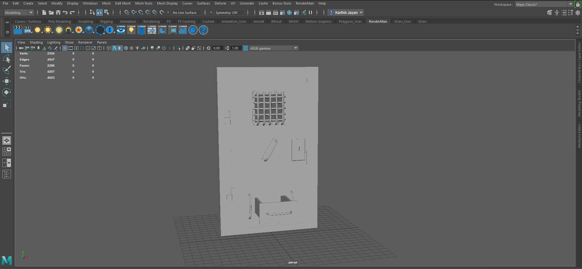Prison Door Low-poly 3D model_13
