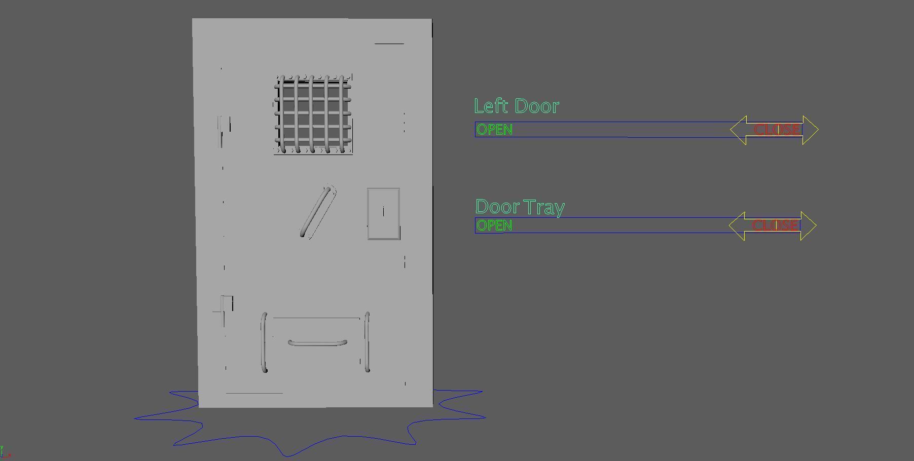 Prison Door Low-poly 3D model_12
