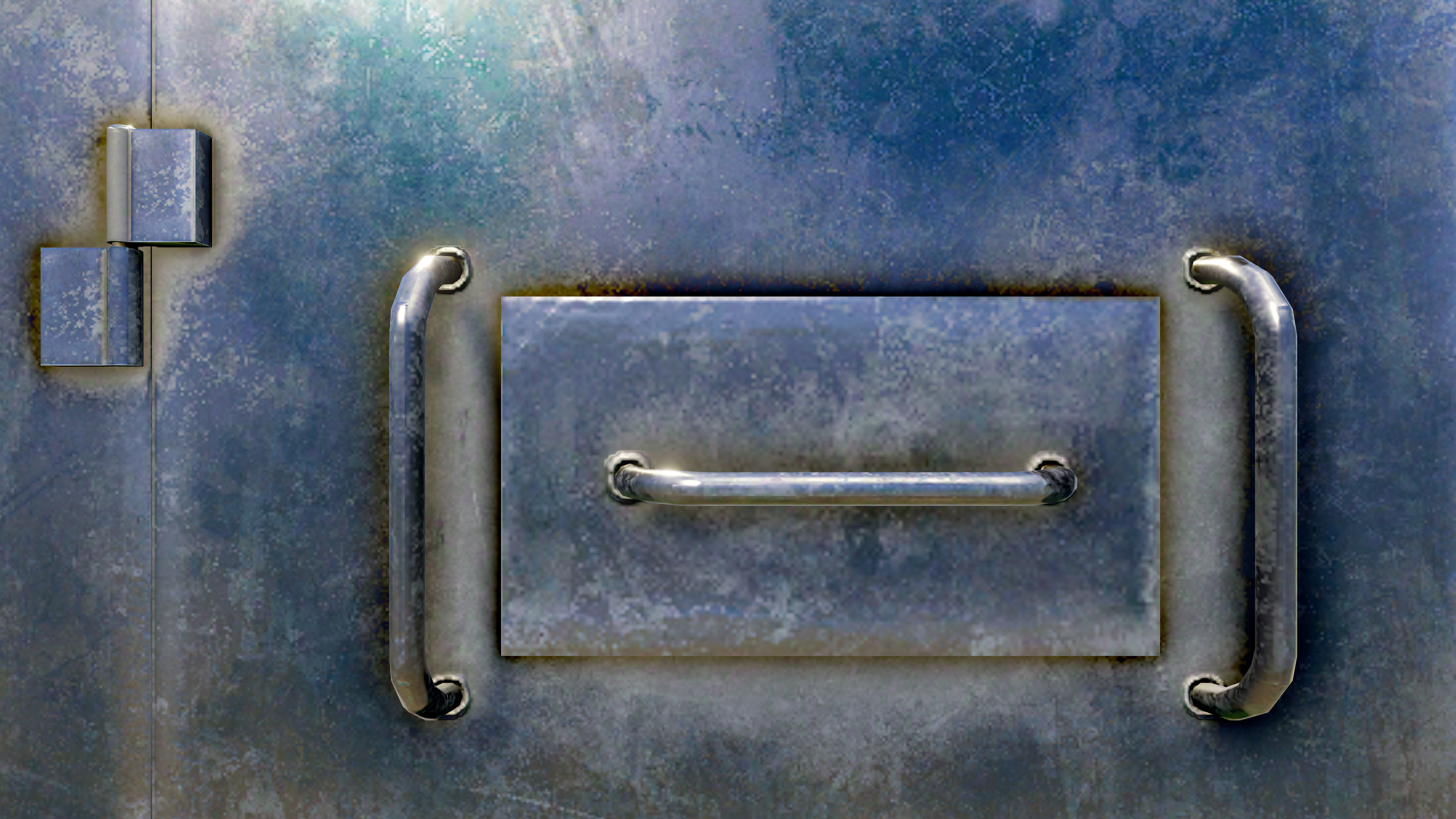 Prison Door Low-poly 3D model_7