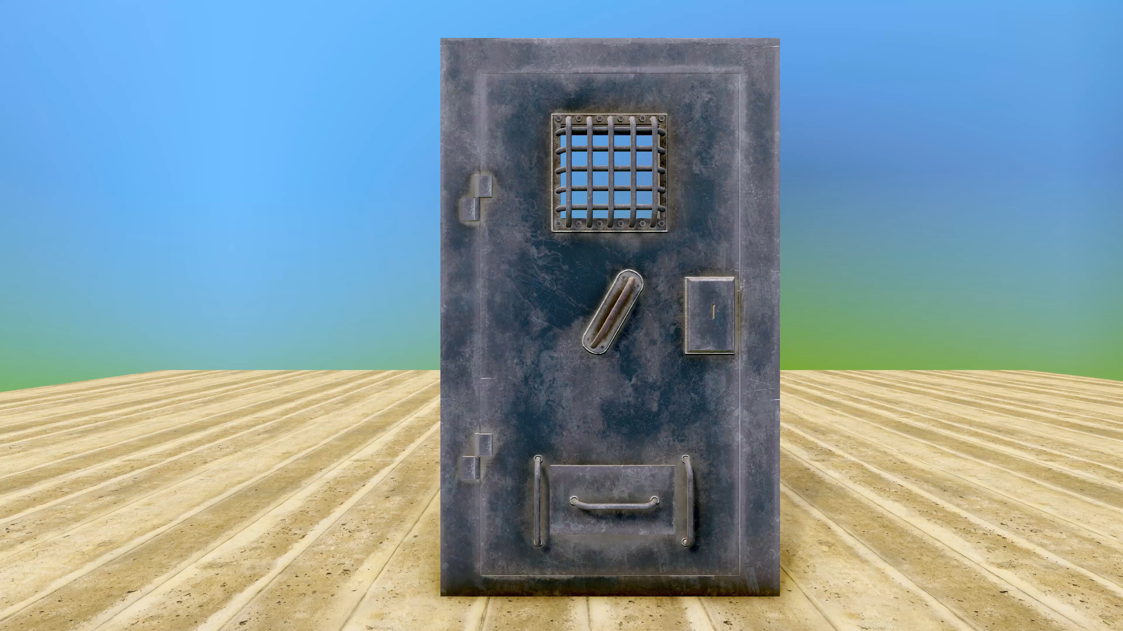 Prison Door Low-poly 3D model_2