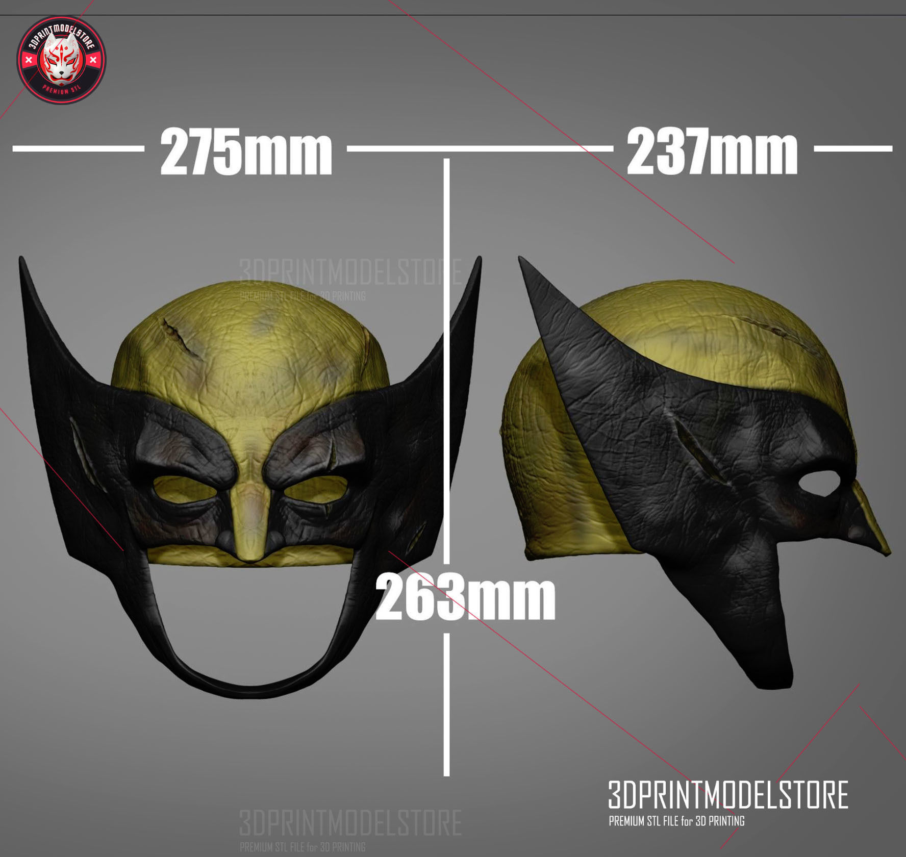 Marvel X-Men Wolverine Cosplay Helmet - Halloween Costume Mask 3D print model_6