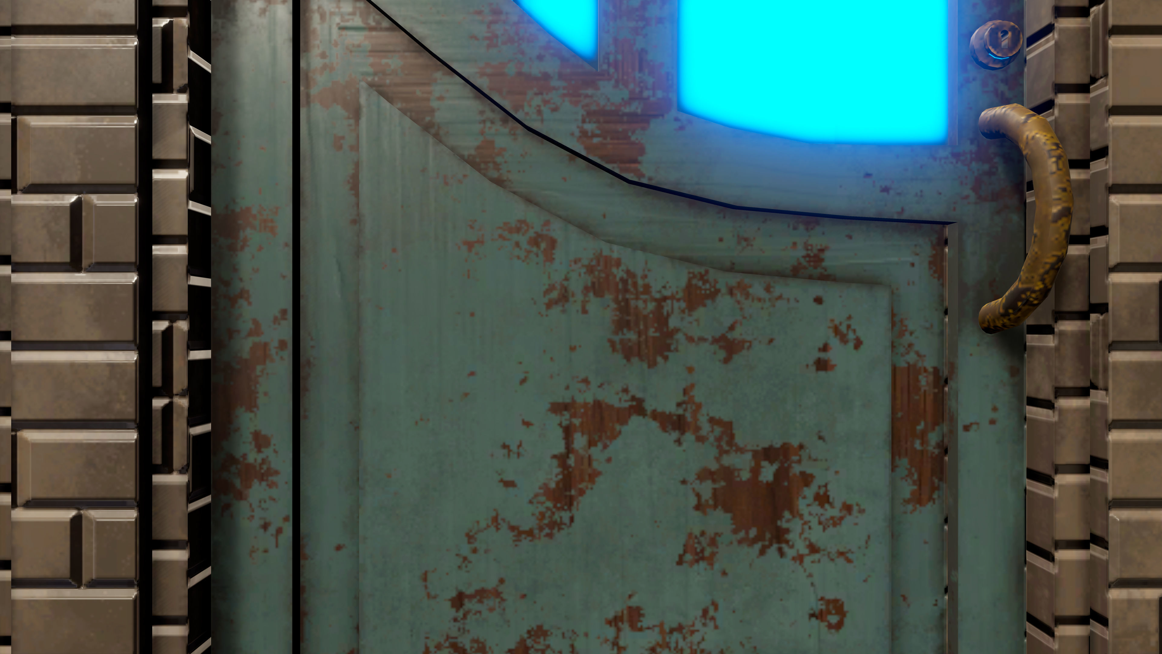 Unique Door Low-poly 3D model_6