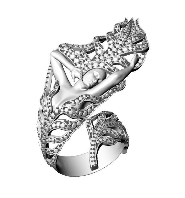 Magerit Design Mermaid Ring 3D print model_2