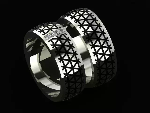 Enamel and Diamonds Ring