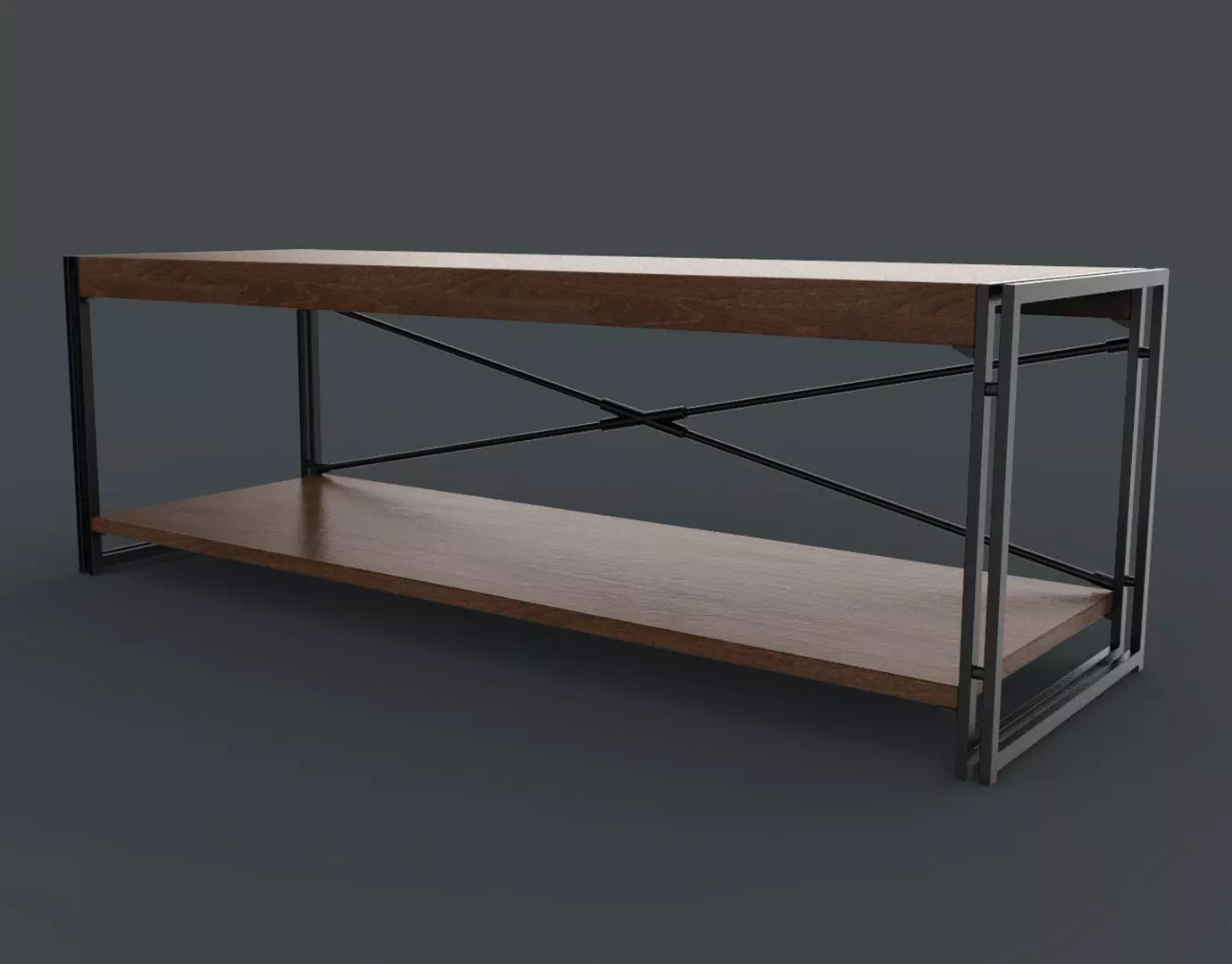 Rack Wooden Black and Brown Free 3D model